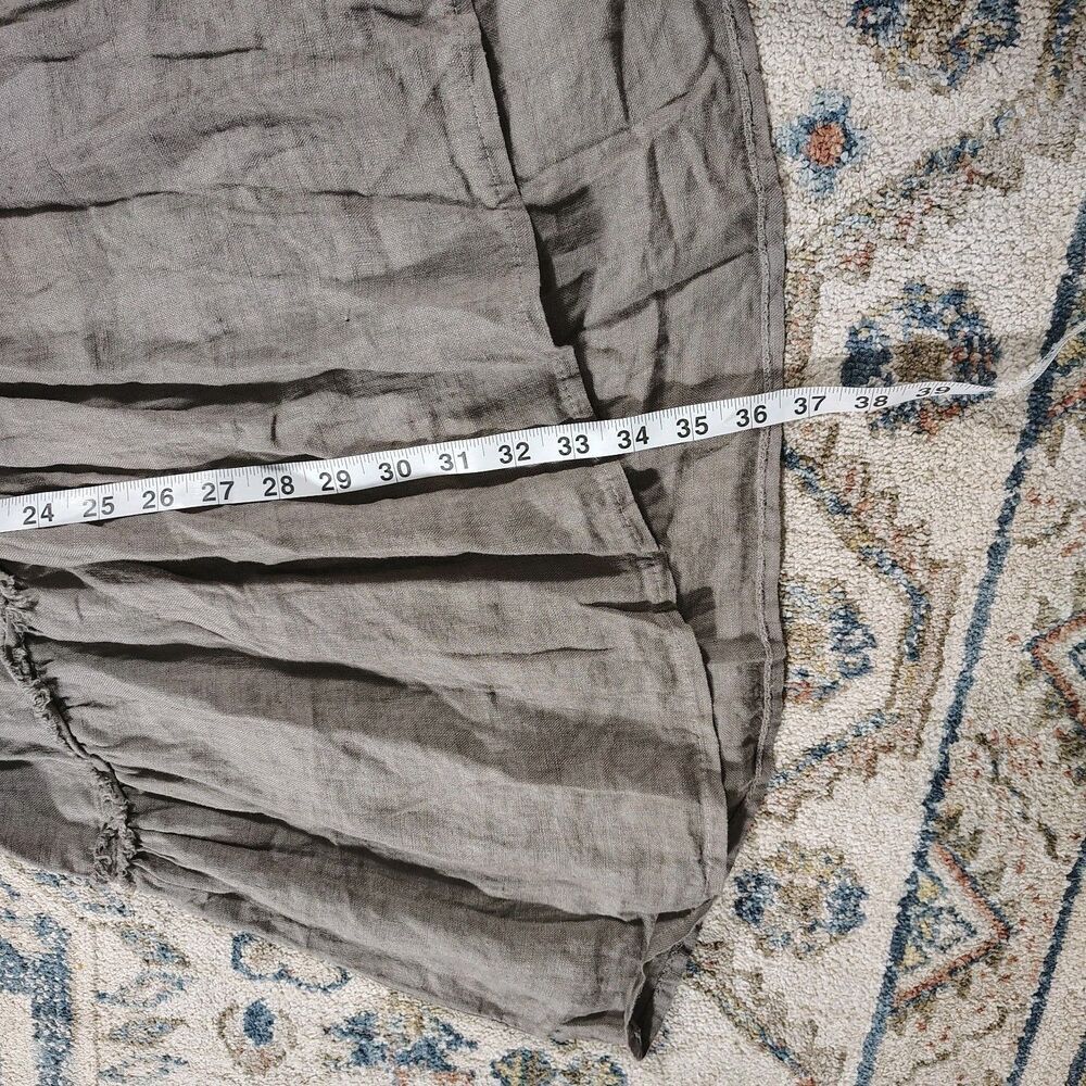 NWT Liabella 100% Linen Tiered Tunic Dress Sz Small Raw Hem Boho Lagenlook Italy - Picture 7 of 9